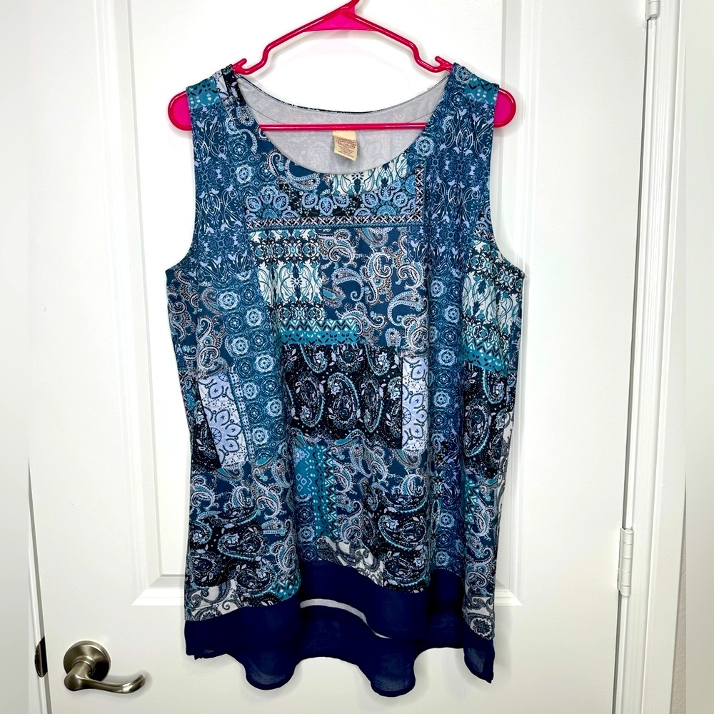 Faded Glory Sleeveless Blouse Women’s XL (16-18)